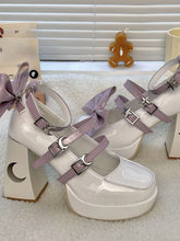 LBSFY  -  Lolita Kawaii Mary Janes Shoes Women Butterfly-knot Sweet Fretwork Heels Shoes Ladies Vintage Party Princess Shoes Summer 2024